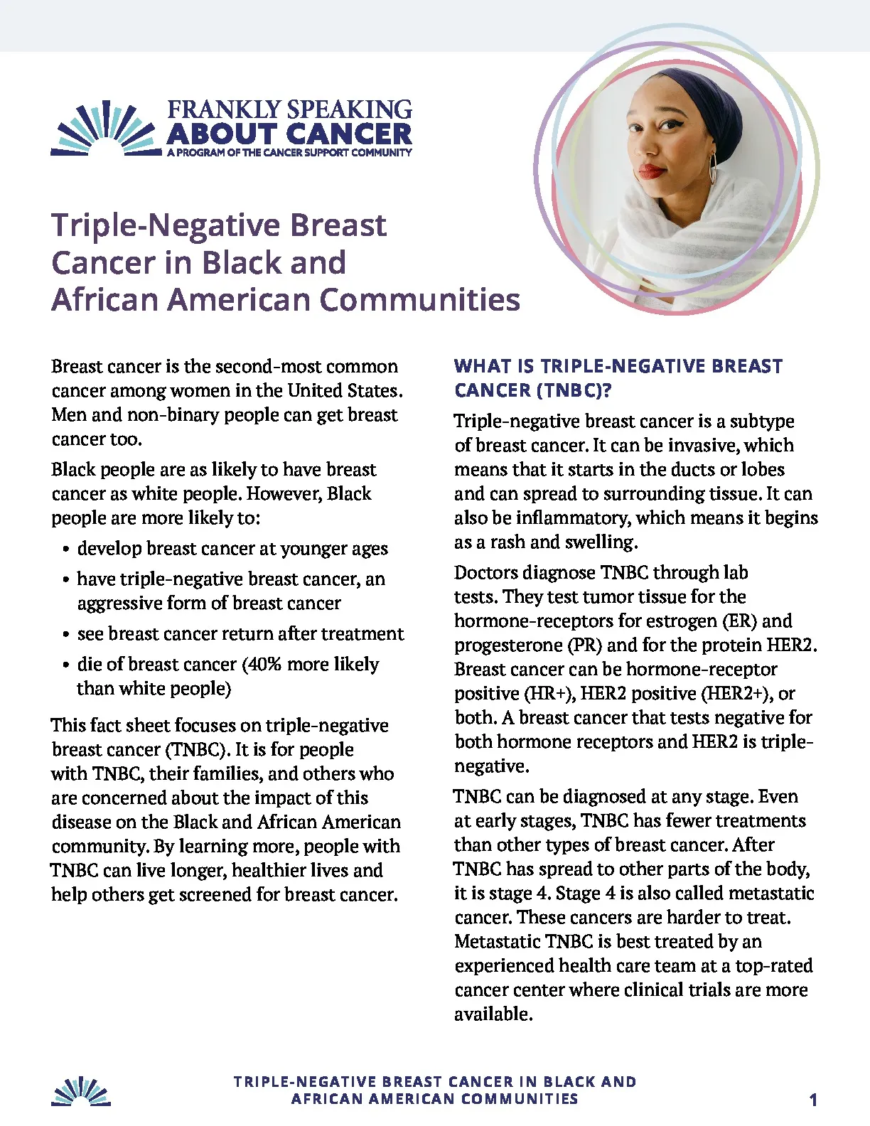 Triple Negative Breast Cancer in Black and African American Communities 