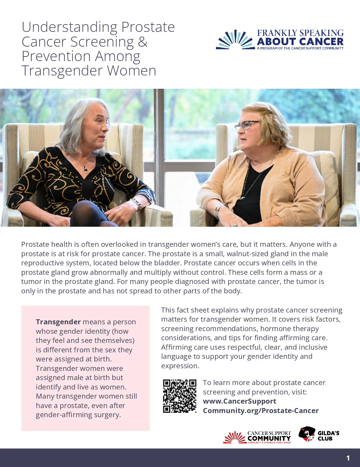 Understanding Prostate Cancer Screening & Prevention Among Transgender Women