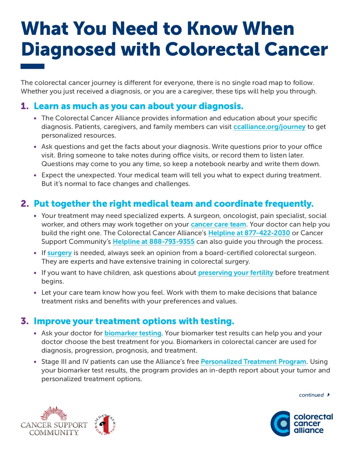 What You Need to Know When Diagnosed with Colorectal Cancer