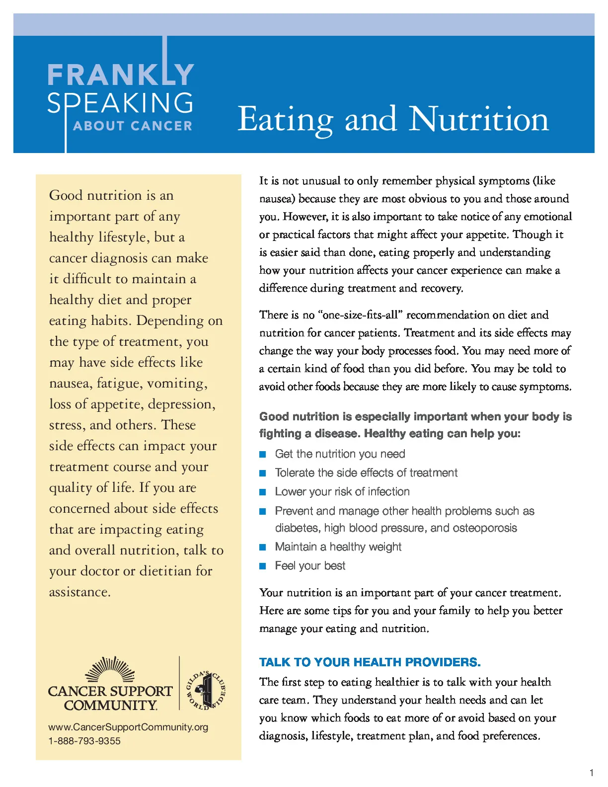 Eating and Nutrition
