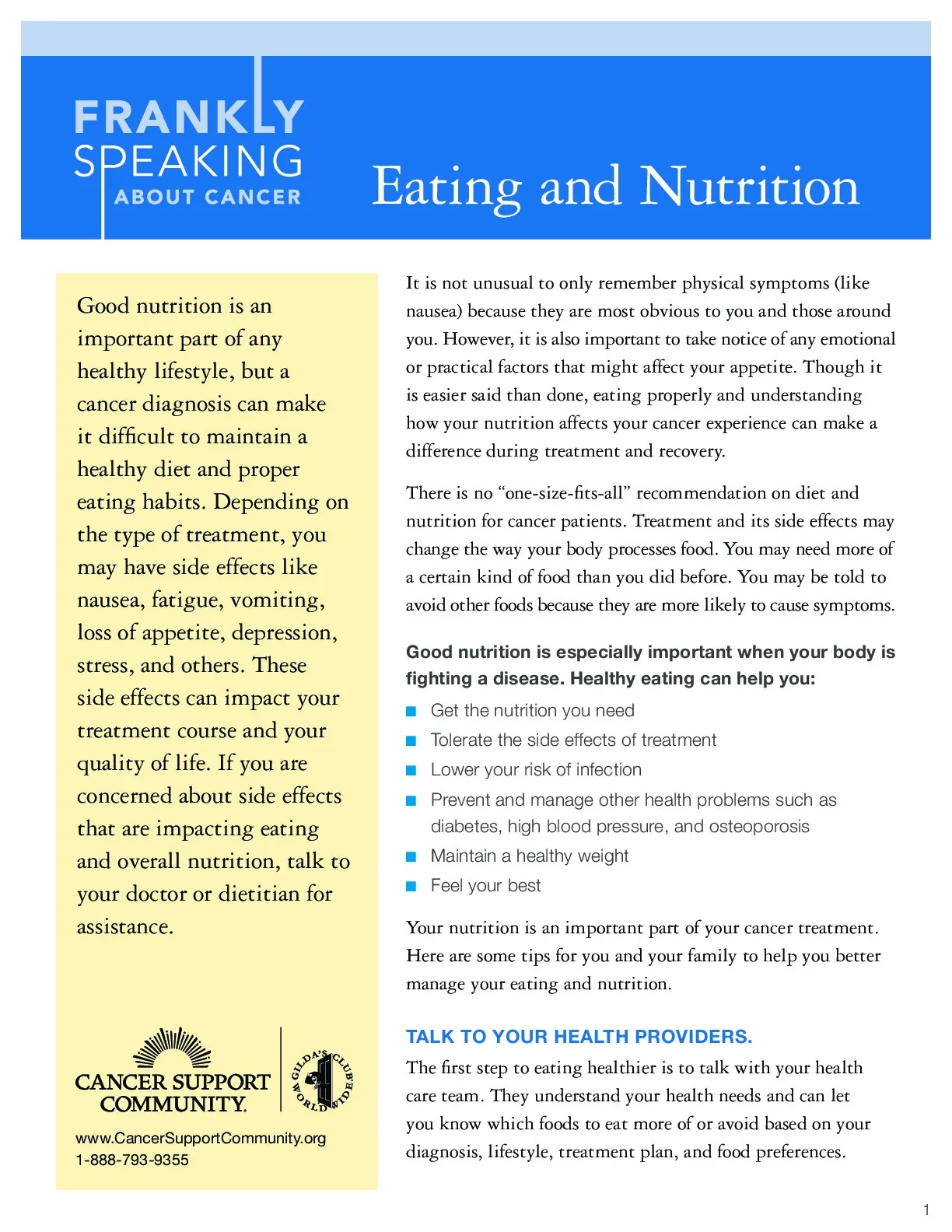 Eating and Nutrition