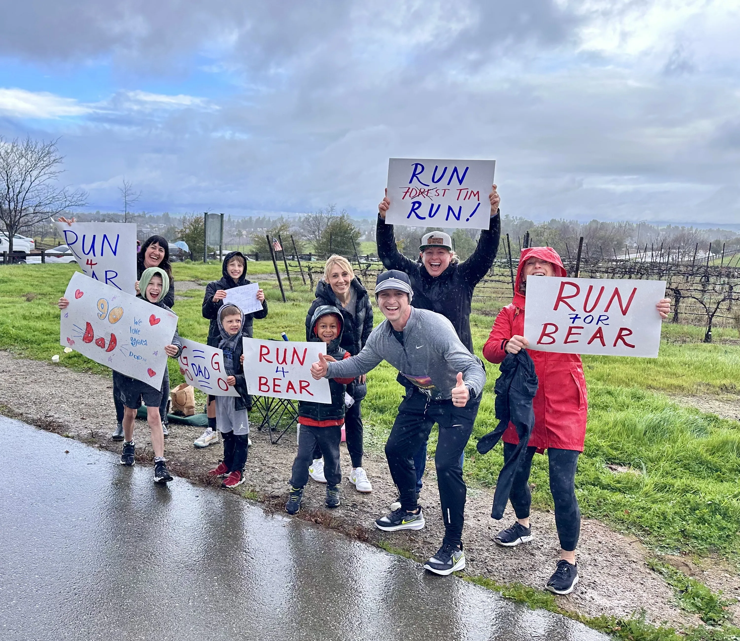 Bear Fund Runner Tim and family
