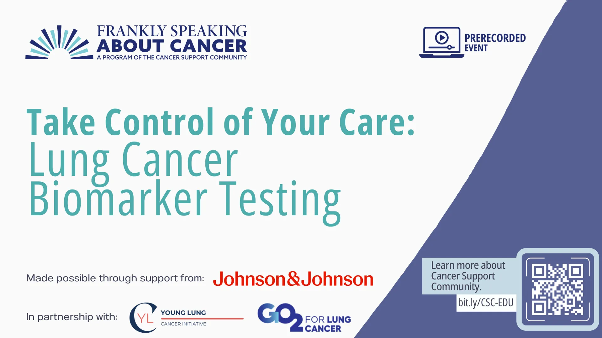 Lung cancer biomarker webinar promo image