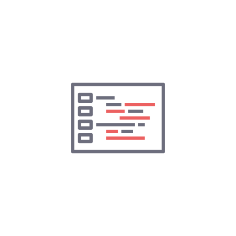 Icon of a check list