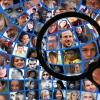 magnifying glass focusing in on grid of diverse faces 