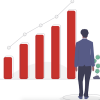 man analyzing data