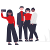 4 diverse individuals standing in a group