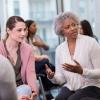 a mature woman shares in a support group