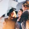 3 friends laughing