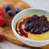 polenta with fruit compote